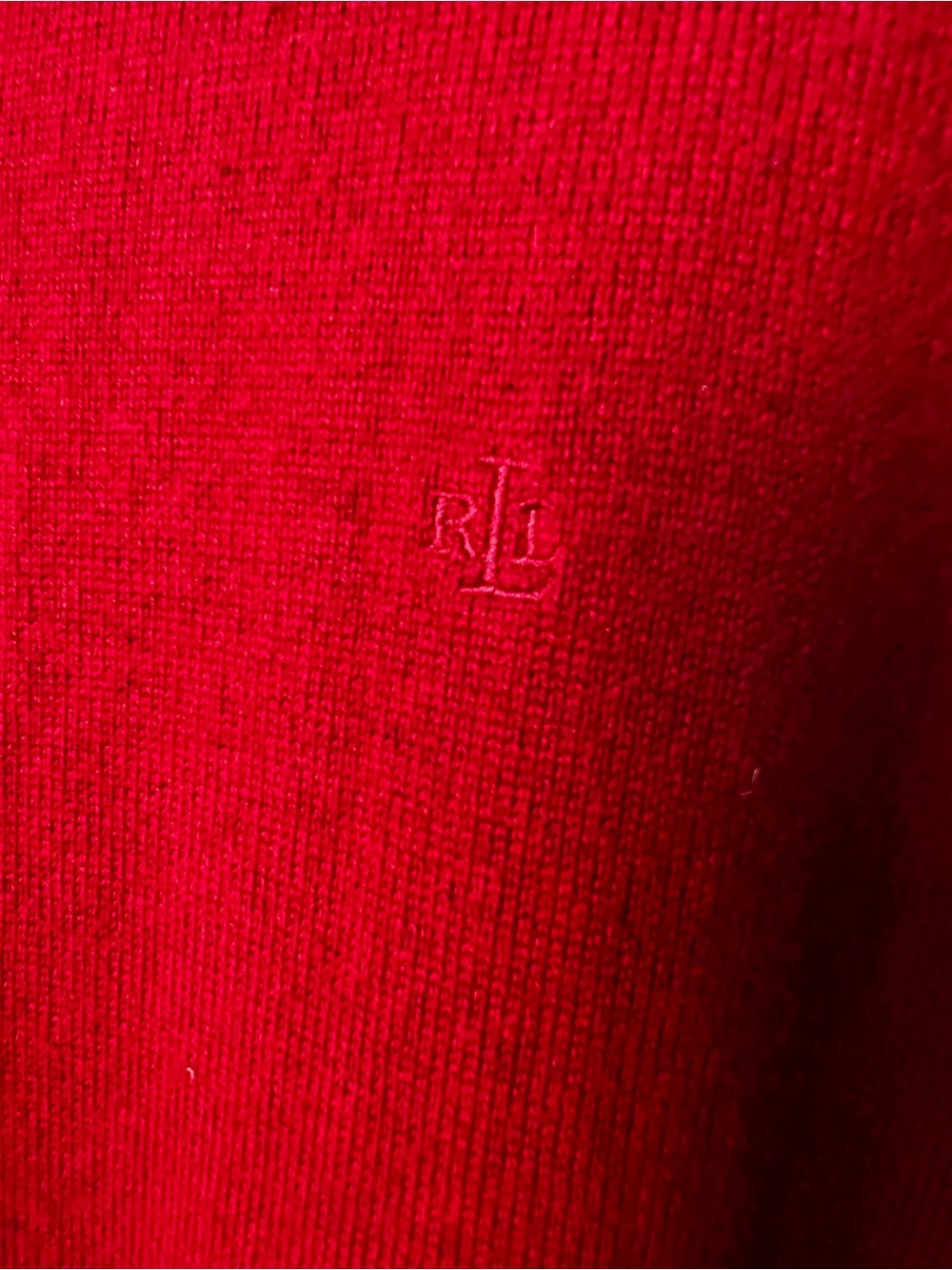 Ralph Lauren Women's Cashmere/Silk Red Button-Front Cardigan - Picture 2 of 4